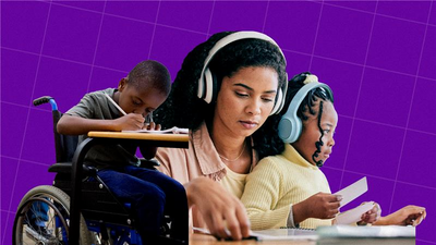 Collage image of students with disabilities