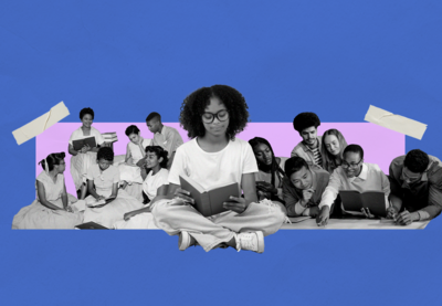 collage of images of young people from history and present