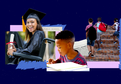 Collage image of multiracial students