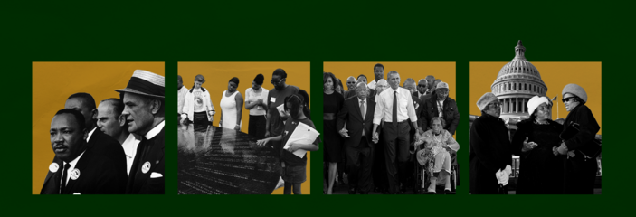 Historical images from the Civil Rights Movement and current movement