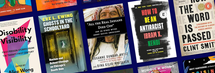 Social justice book cover collage