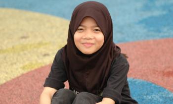 girl in hijab smiling